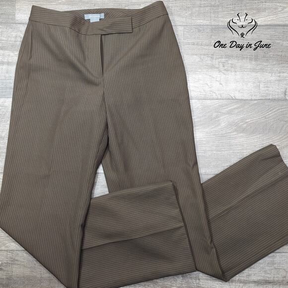 Ann Taylor Pin Stripe Straight Leg Dress Pants Size 4 - Picture 1 of 6